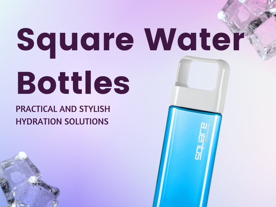 Square water bottles