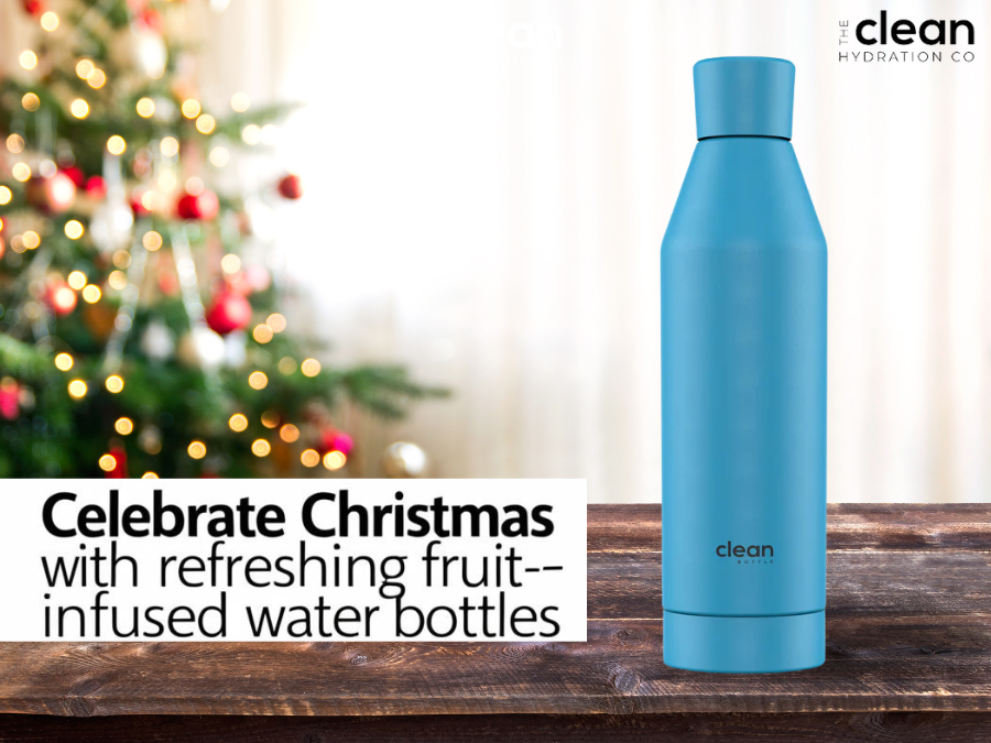 Celebrate Christmas with Refreshing Fruit-Infused Water Bottles