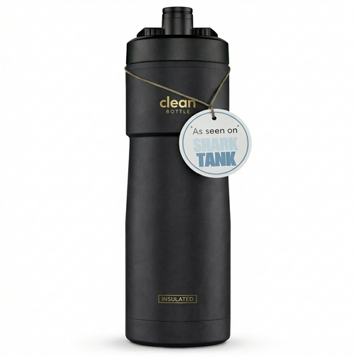 The Clean Hydration Co Insulated Bike Water Bottle 20 oz | Easy Clean Nozzle, Easy Squeeze Sports Bottle | BPA Free Cycling Bottle for Road & Mountain Biking, Gym & Travel
