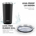 The Clean Hydration Company 20oz Ceramic Lined Insulated Coffee Tumbler, Travel Mug, Double Wall Vacuum