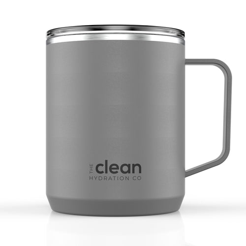 Ceramic Lined Insulated Coffee Mug with Lid - 12oz | Clean Hydration Co.