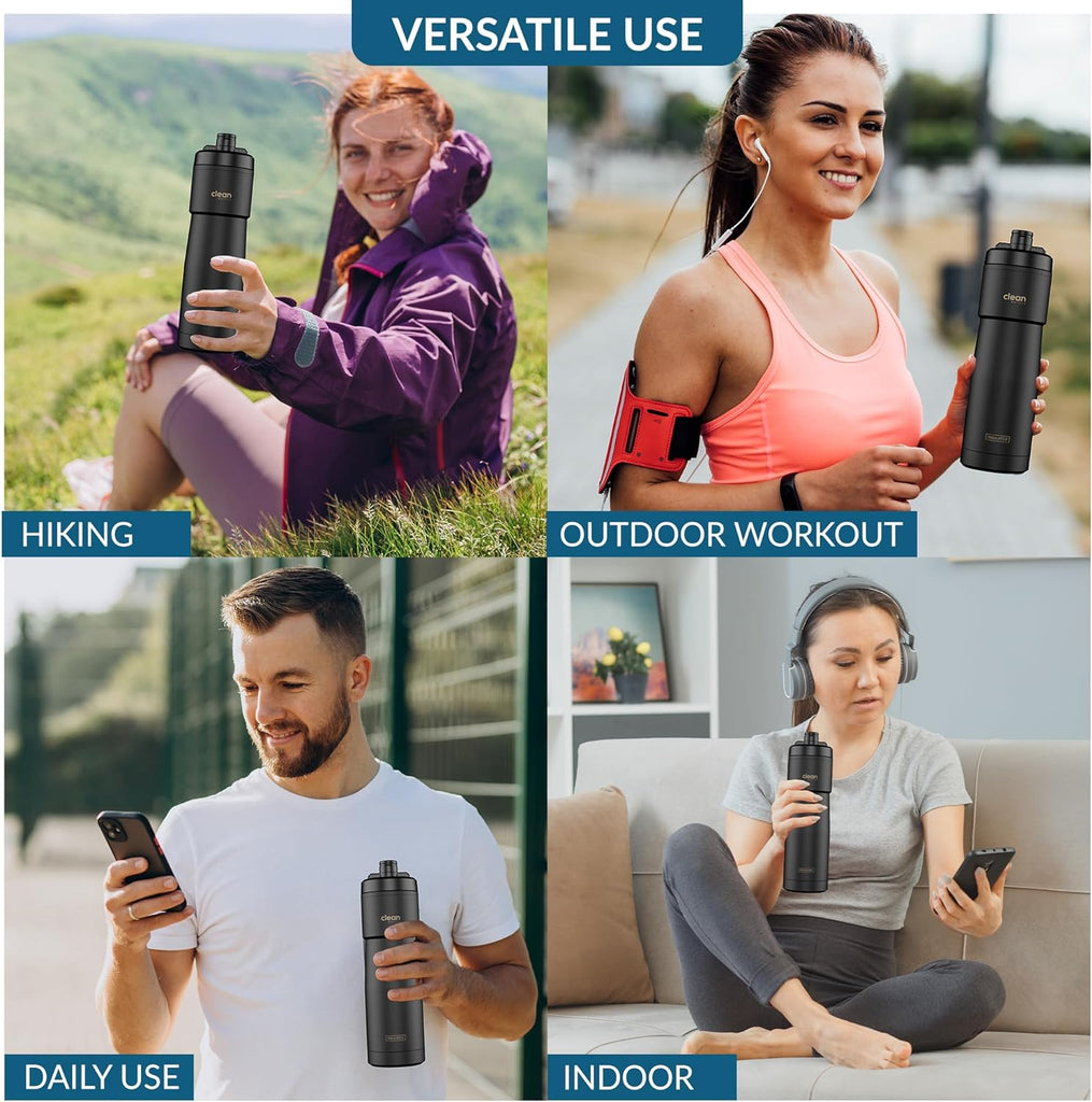 23 oz Black Squeeze Sports Bottle for fitness enthusiasts, Indoor and Outdoor Workouts