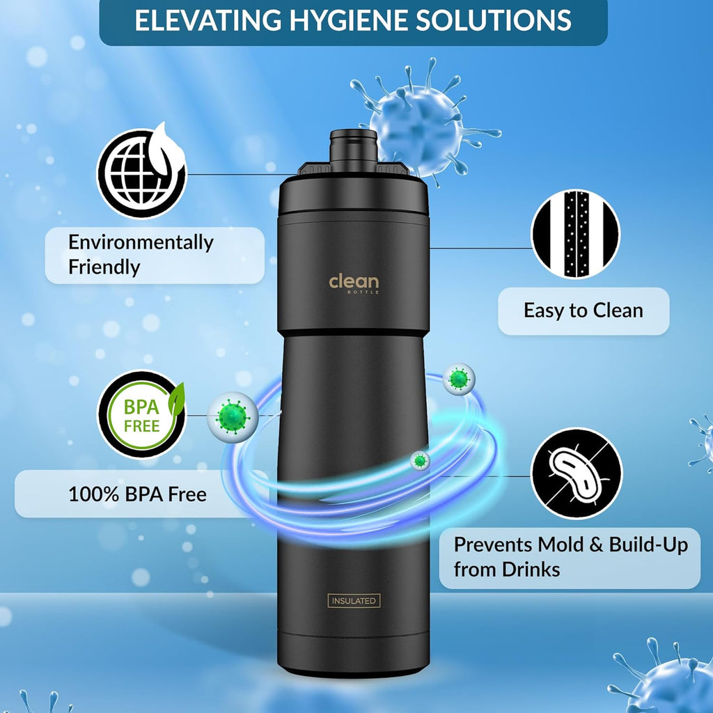 Black Squeeze Sports Bottle