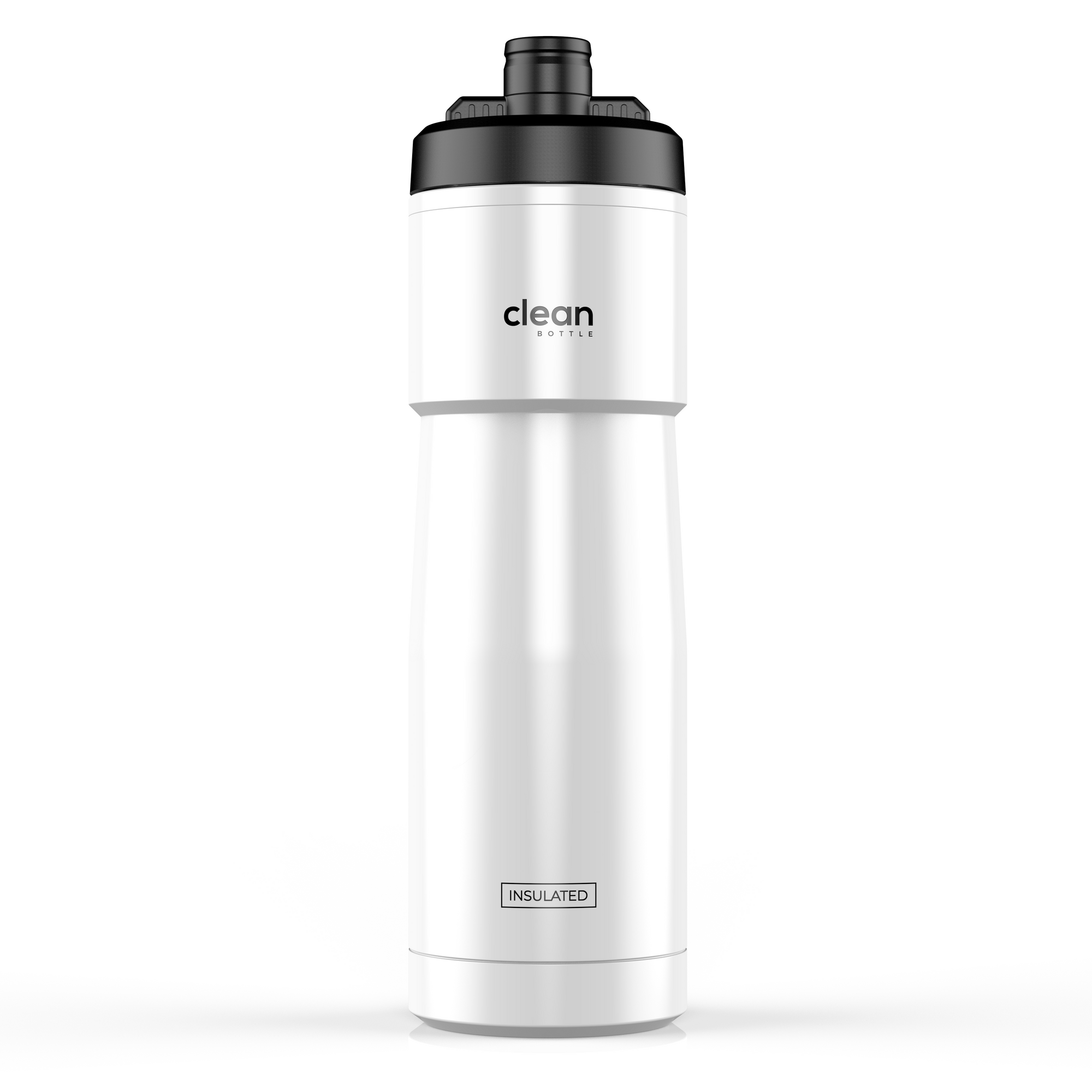 23oz White Sports Water Bottle