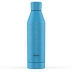 Canteen Bottle - Aqua Blue – 17 oz Stainless Steel Water Bottle with Removable Bottom