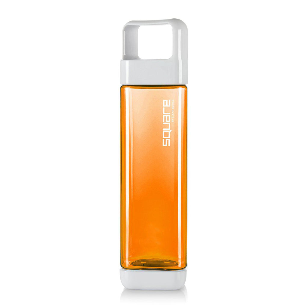 The Square-Tritan Square-Clean Bottle-Orange-BPA -free-Water Bottle-Clean Bottle
