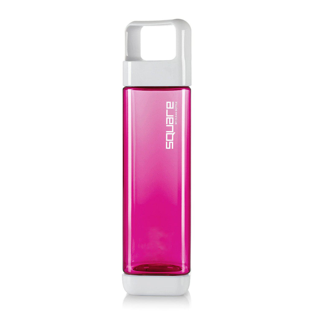 The Square-Tritan Square-Clean Bottle-Raspberry-BPA -free-Water Bottle-Clean Bottle
